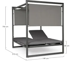 Divano per l'esterno modello Daybed konnor barn in offerta Divani Da Giardino