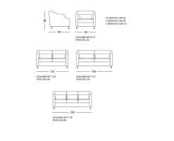 Md work Divano Piuma doppio strato parigi in OFFERTA - 50%- Divani