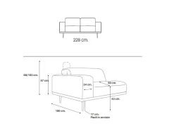 Divano poggiatesta interno luxury in Tessuto a prezzo ribassato^Md work Discount