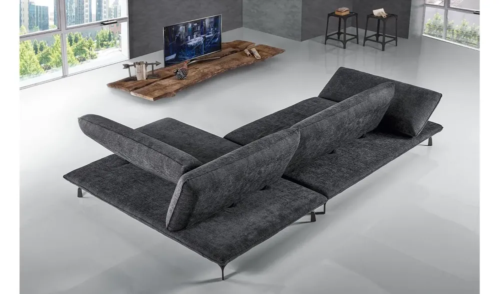 Excò Divano Rock tessuto in poliuretano in Offerta Outlet- Divani