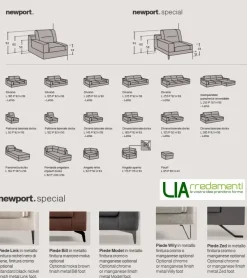 Best Divano Newport special PREZZI OUTLET sconto 35% Divani