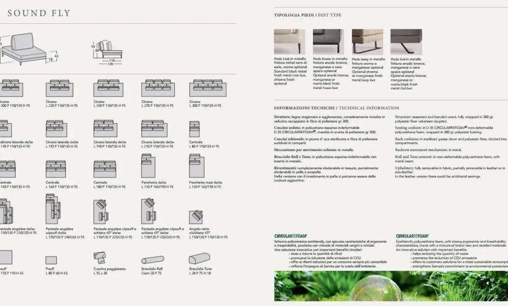 Samoa Divano Sound fly in Tessuto a prezzo scontato- Divani