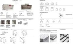 Hot Divano Verona in Tessuto sfoderabile di scontato 30% Divani Letto|Divani