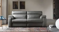 Doimo Salotti Divano William pelle in poliuretano a prezzo scontato- Divani