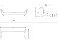 Divano Wing di in stile design a prezzo Outlet^Twils Sale