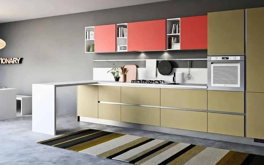 Discount cucina moderna Seta in vari colori scontata del 34%. Massimo stile a prezzi bassi! Cucine Lineari|Cucine Moderne