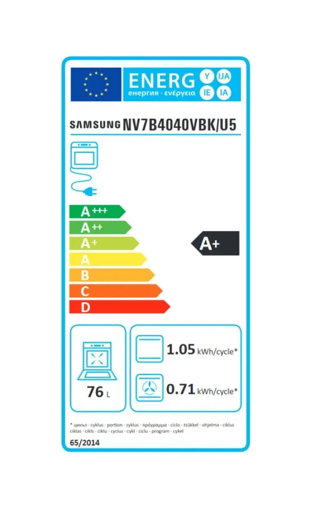 Samsung Forno modello Nv7b4040vbk a prezzo scontato- Forno