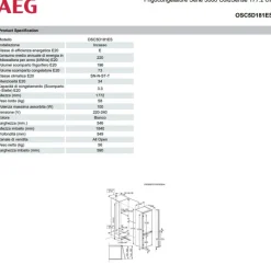 Frigorifero Frigo osc5d181es a marchio scontato^AEG Hot