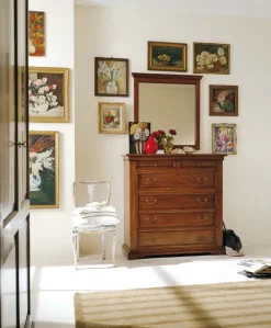 Clearance Gruppo notte Comò con secretaire f805 in Legno in Offerta Outlet Comodini