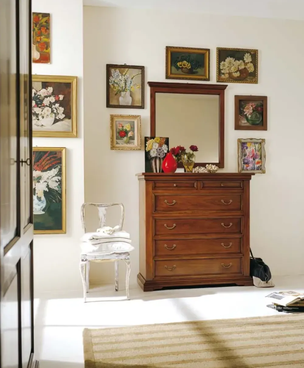 Clearance Gruppo notte Comò con secretaire f805 in Legno in Offerta Outlet Comodini