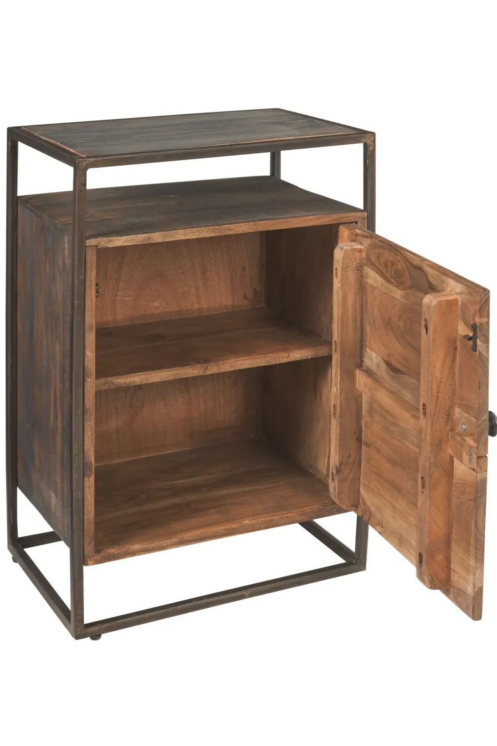 Gruppo notte modello Tavolino comodino instile industriale con anta ad un prezzo mai così conveniente^Outlet Etnico Clearance