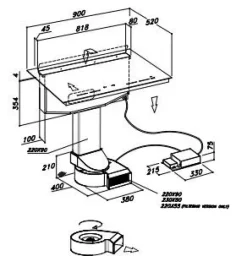 Clearance Innovativo piano cottura Aria+ di fulgor di con forte sconto Piano Cottura