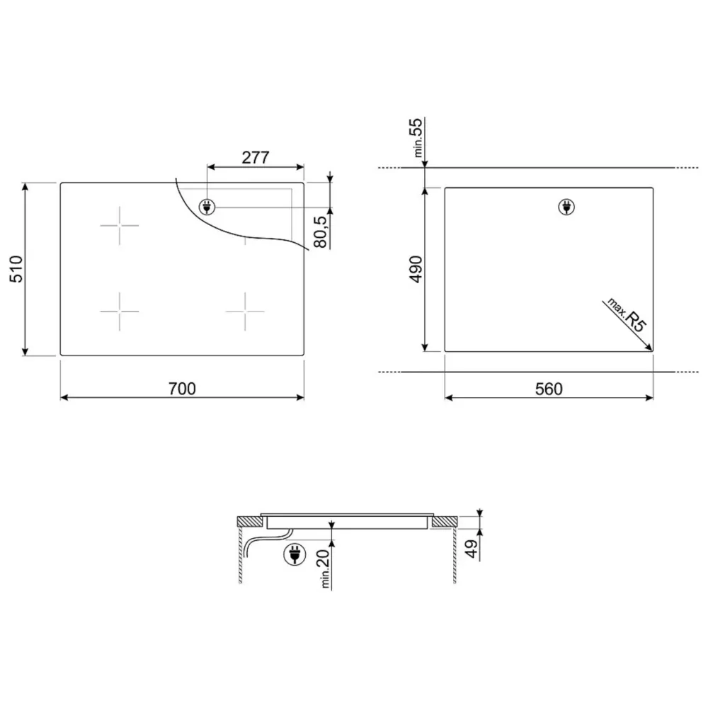 Innovativo piano cottura Si1m7743b di a prezzi outlet^Smeg Hot
