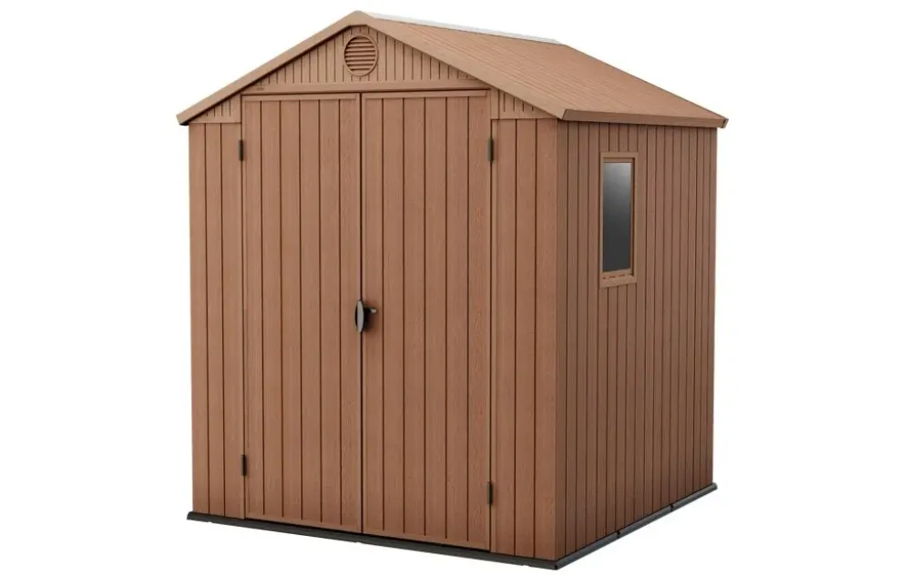 Keter Casetta Darwin 6x6 marrone: sconto imperdibile per l'esterno!- Casette Da Giardino