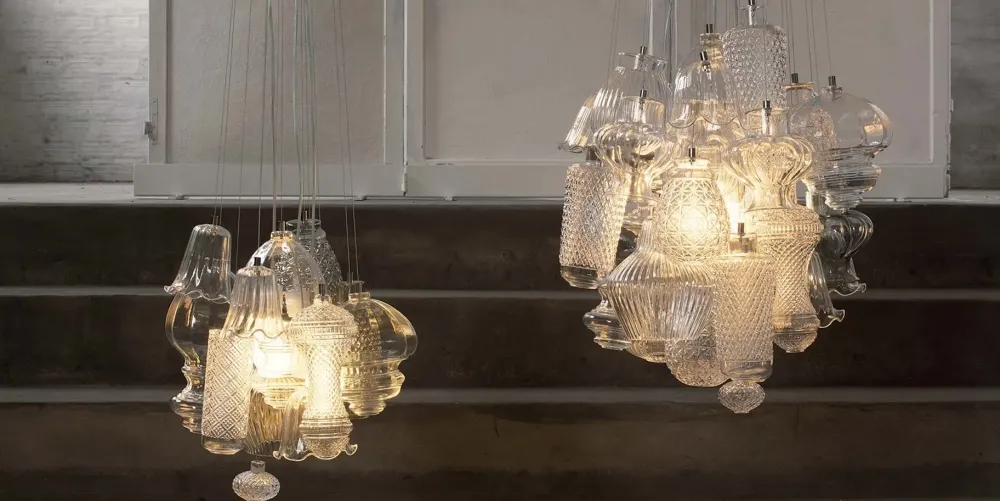 Lampada a sospensione Ceraunavolta sospensione 12 elementi a prezzo Outlet^Karman Outlet