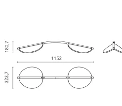 Lampada a sospensione in metallo Almendra s2 arch short a prezzo Outlet^Flos Discount
