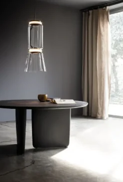 Flos Lampada a sospensione in cristallo Noctambule suspension 3 low cylinder and cone in Offerta Outlet- Lampade A Sospensione