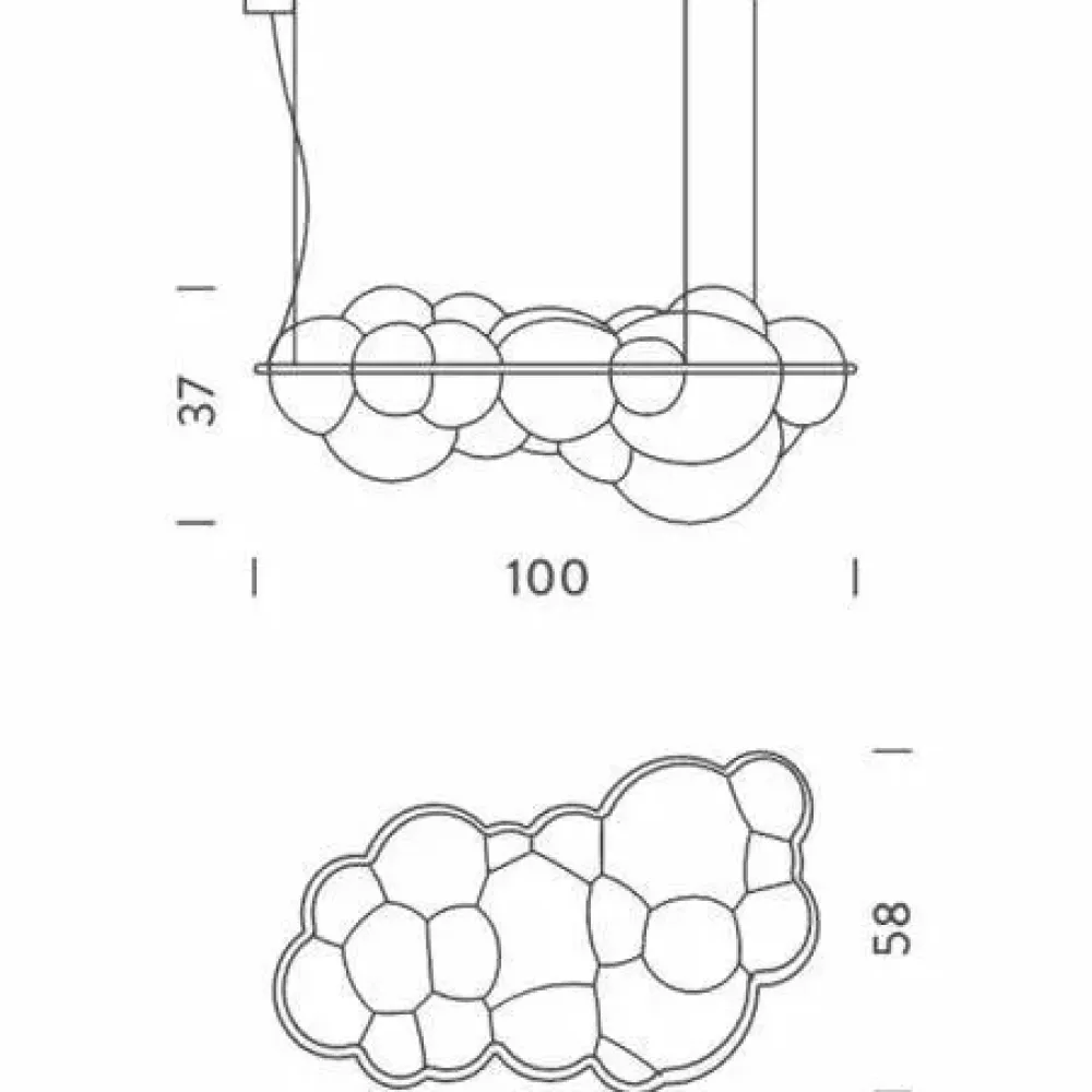 Lampada a sospensione Nuvola pendente minore a prezzo scontato^Nemo Hot