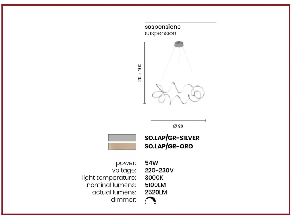 Lampada a sospensione stile Design Lap in offerta outlet^Ondaluce Online