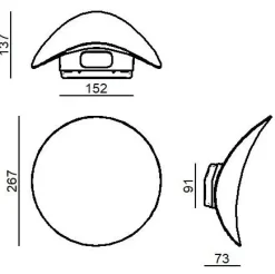 Sale Lampada Alba 9659 applique led   in OFFERTA OUTLET Applique Da Parete