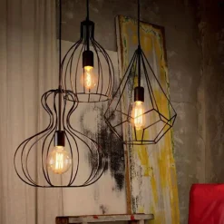 Artigianale Lampada Tris lampade a sospensione ampolla di ideal lux a PREZZI OUTLET- Lampade A Sospensione