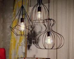Artigianale Lampada Tris lampade a sospensione ampolla di ideal lux a PREZZI OUTLET- Lampade A Sospensione