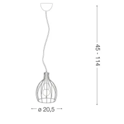 Artigianale Lampada Tris lampade a sospensione ampolla di ideal lux a PREZZI OUTLET- Lampade A Sospensione