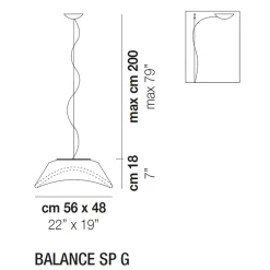 Hot Lampada Balance sospensoine in vetro soffiato in OFFERTA OUTLET Lampade A Sospensione