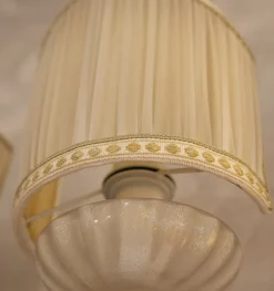 Grande Arredo Lampada da parete Coppia di applique ottone/murano/organza con un ribasso esclusivo- Applique Da Parete