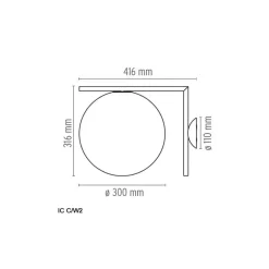 Lampada da parete Ic c/w2   in Offerta Outlet^Flos Clearance
