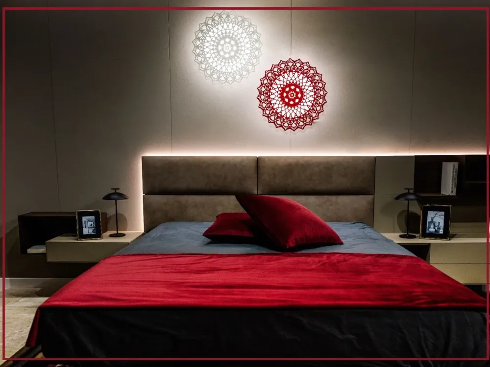 Lampada da parete stile Design Donna carmela red e white in saldo^Artigianale Hot