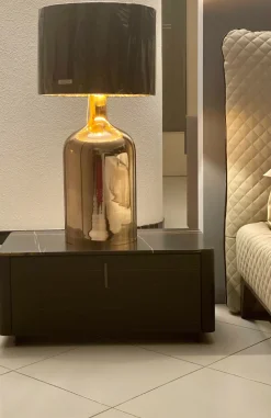 Clearance Lampada da tavolo Alesia Ambra a prezzi outlet Lampade Da Tavolo