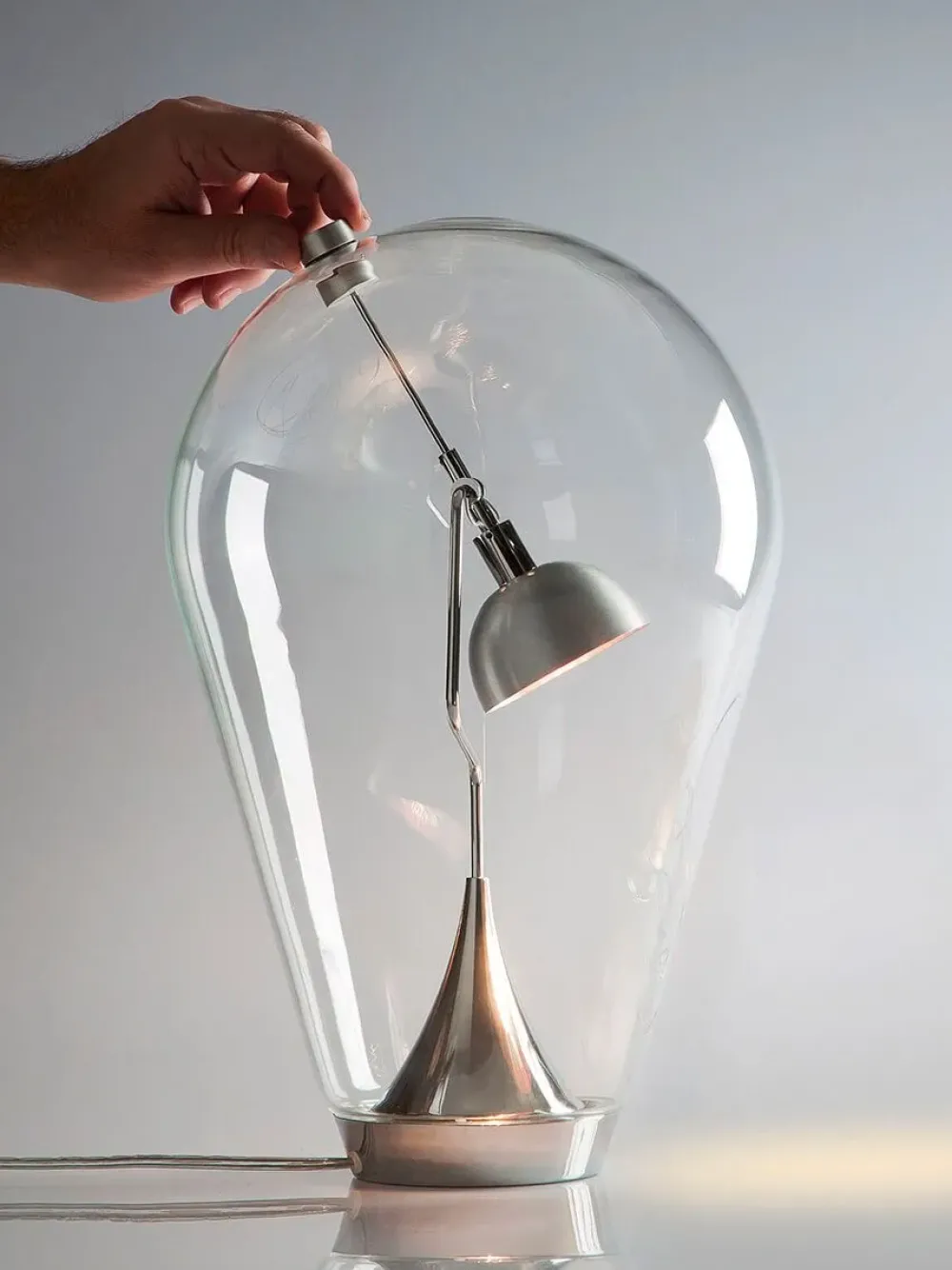 Lampada da tavolo in cristallo Blow in Offerta Outlet^Studio Italia Design Sale