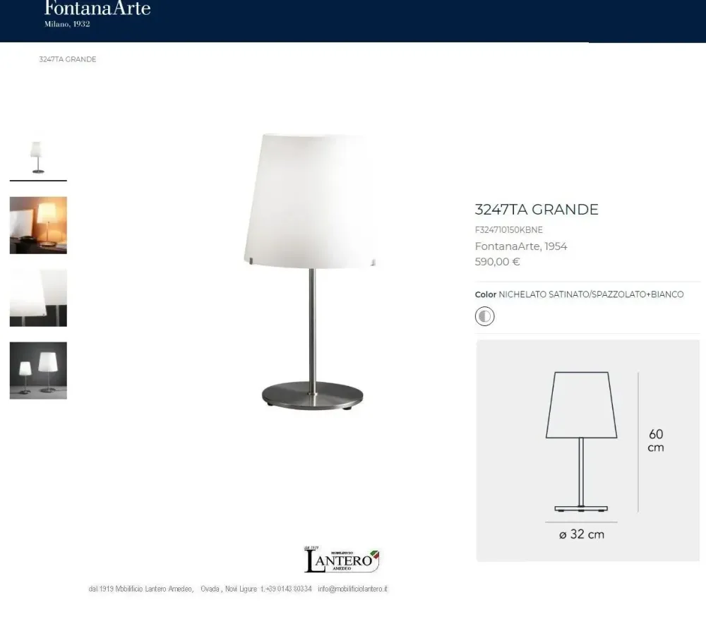 Lampada da tavolo stile Moderno 3247 grande lampada da tavolo a prezzi outlet^Fontana Arte Hot