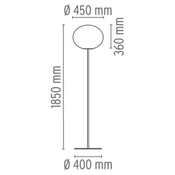 Flos Lampada da terra Glo-ball f3 a prezzo Outlet- Lampade Da Terra