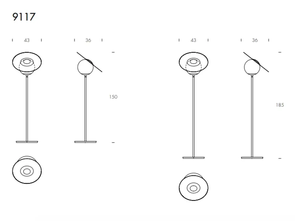 Tonin Casa Lampada da terra in metallo Miss a prezzo scontato- Lampade Da Terra