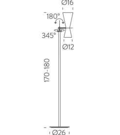 Lampada da terra Parliament terra a prezzo Outlet^Nemo New