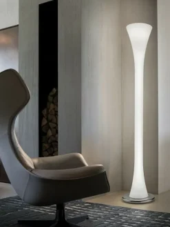 Sale Lampada da terra Lepanto Bianco a prezzi convenienti Lampade Da Terra