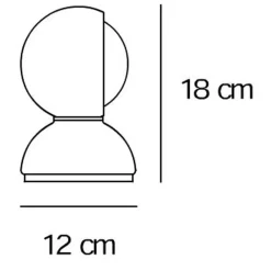 Collezione esclusiva Lampada Eclisse rosso artemide lampada da tavolo in OFFERTA OUTLET- Lampade Da Tavolo