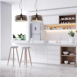 Lampada Muse leolux sospensione vetro fume' in OFFERTA OUTLET^Collezione esclusiva Online
