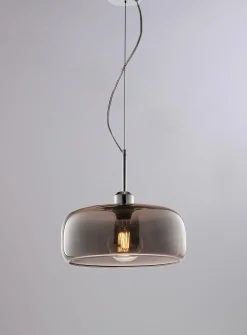 Lampada Muse leolux sospensione vetro fume' in OFFERTA OUTLET^Collezione esclusiva Online