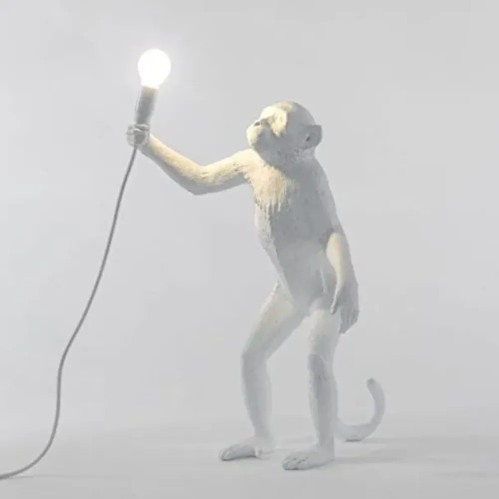 Seletti Lampada Monkey lamp white a PREZZI OUTLET- Lampade Da Tavolo