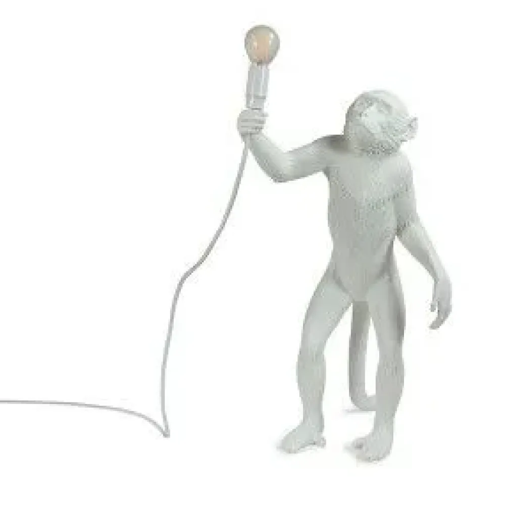 Seletti Lampada Monkey lamp white a PREZZI OUTLET- Lampade Da Tavolo