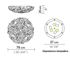 New Lampada Veli large couture a PREZZI OUTLET Plafoniere Da Soffitto