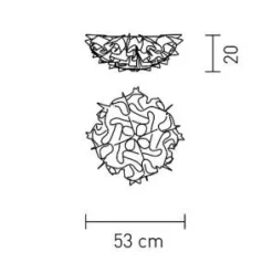 New Lampada Veli aurea medium in OFFERTA OUTLET Plafoniere Da Soffitto