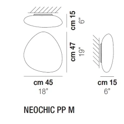 Vistosi Lampada Neochic ppm plafoniera in vetro soffiato a PREZZI OUTLET- Plafoniere Da Soffitto