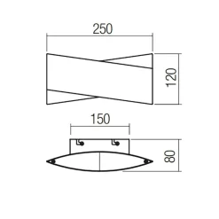 Lampada Xavier redo applique led in OFFERTA OUTLET^Collezione esclusiva Discount