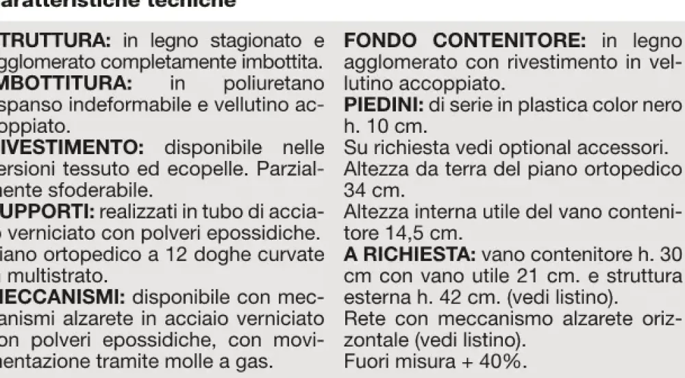 Letto Aria di scontato del 21%^Collezione esclusiva New