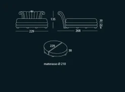 Hot Letto classico con giroletto Letto principe luxury italia a prezzo scontato Letti