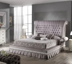 Letto classico con giroletto Letto elisabetta velluto maxi   a prezzo scontato^Md work